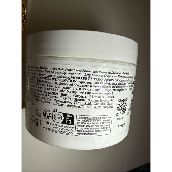 Kiehl's Since 1851 Ultra Body Mega Moisture Squalane Cream 250ml/8.4oz - Picture 3 of 4
